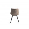 Gallery Collection Vintage Weathered Oak 4 Seater Dining Table with Peppercorn Legs & 4 Seurat Tan Faux Suede Fabric Chairs with Sand Black Powder Coated Legs