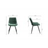 Gallery Collection Vintage Weathered Oak 6 Seater Table & 6 Seurat Green Velvet Chairs