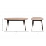 Gallery Collection Vintage Weathered Oak 6-8 Seater Dining Table with Peppercorn Legs & 6 Mondrian Grey Velvet Fabric Chairs with Sand Black Powder Coated Legs