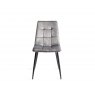 Gallery Collection Vintage Weathered Oak 6-8 Seater Table & 6 Mondrian Grey Velvet Chairs