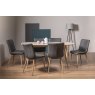 Gallery Collection Dansk Scandi Oak 6 Seater Table & 6 Eriksen Dark Grey Faux Leather Chairs