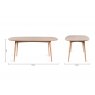 Gallery Collection Dansk Scandi Oak 6 Seater Table & 6 Mondrian Grey Velvet Chairs