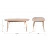 Premier Collection Dansk Scandi Oak 6-8 Seater Table & 6 Eriksen Petrol Blue Velvet Chairs