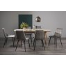 Gallery Collection Dansk Scandi Oak 6-8 Seater Table & 6 Mondrian Grey Velvet Chairs