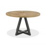Signature Collection Indus Rustic Oak 4 Seater Dining Table with Peppercorn Legs & 4 Lewis Petrol Blue Velvet Cantilever Chairs with Sand Black Powder Coated Frame