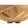 Signature Collection Indus Rustic Oak 4 Seater Dining Table with Peppercorn Legs & 4 Lewis Petrol Blue Velvet Cantilever Chairs with Sand Black Powder Coated Frame