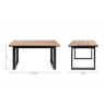 Signature Collection Tivoli Weathered Oak 4-6 Seater Table & 4 Mondrian Grey Velvet Chairs -