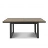 Signature Collection Tivoli Weathered Oak 6-8 Seater Table & 6 Lewis Distressed Dark Grey Fabric Cantilever Chairs