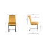 Premier Collection Turin Dark Oak 6-8 Seater Table & 6 Lewis Mustard Velvet Cantilever Chairs