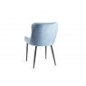 Bentley Designs Cezanne Upholstered Dining Chair- Petrol Blue Velvet Fabric- back angle shot