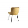 Bentley Designs Cezanne Upholstered Dining Chair- Mustard Velvet Fabric- back angle shot