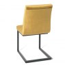Bentley Designs Lewis Cantilever Upholstered Dining Chair- Mustard Velvet Fabric- back angle shot