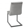 Bentley Designs Lewis Cantilever Upholstered Dining Chair- Grey Velvet Fabric- back angle shot