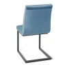 Bentley Designs Lewis Cantilever Upholstered Dining Chair- Petrol Blue Velvet Fabric- back angle shot