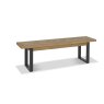 Indus Rustic Oak Bench - front angle