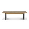 Indus Rustic Oak Bench - front on