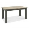 Bentley Designs Oakham Dark Grey & Scandi Oak 4-6 Seater Dining Table & 4 Ilva Spindle Chairs- Dark Grey- table front angle