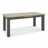 Bentley Designs Oakham Dark Grey & Scandi Oak 6-8 Seater Dining Table & 6 Ilva Spindle Chairs- Dark Grey- table front angle