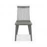 Bentley Designs Oakham Dark Grey & Scandi Oak 6-8 Seater Dining Table & 6 Ilva Spindle Chairs- Dark Grey- chair front