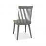 Bentley Designs Oakham Dark Grey & Scandi Oak 6-8 Seater Dining Table & 6 Ilva Spindle Chairs- Dark Grey- chair back angle