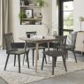 Bentley Designs Dansk Scandi Oak & Ilva 4 Seater Dining Set- Dark Grey- feature