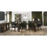 Bentley Designs Logan Fumed Oak 6-8 Seater Dining Set & 6 Uph Chairs- Old West Vintage- feature
