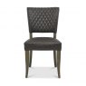 Bentley Designs Logan Fumed Oak 6-8 Seater Dining Set & 6 Uph Chairs- Old West Vintage- chair front