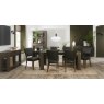 Bentley Designs Logan Fumed Oak 6 Seater Dining Set & 6 Uph Chairs- Old West Vintage- feature