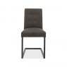 Bentley Designs Tivoli Weathered Oak 4-6 Seater Dining Set & 4 Indus Cantilever Chairs- Dark Grey Fabric- chair front