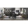 Bentley Designs Tivoli Weathered Oak 4-6 Seater Dining Set & 6 Indus Cantilever Chairs- Dark Grey Fabric- feature