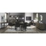 Bentley Designs Tivoli Weathered Oak 6-8 Seater Dining Set & 6 Indus Cantilever Chairs- Dark Grey Fabric- feature