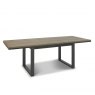 Bentley Designs Tivoli Weathered Oak 6-8 Seater Dining Set & 6 Indus Cantilever Chairs- Dark Grey Fabric- table extended
