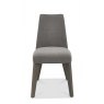 Bentley Designs Cadell Aged & Weathered Oak 6 Seater Dining Set & 6 Upholstered Chairs in Smoke Grey Fabric- chair front