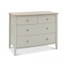 Premier Collection Whitby Scandi Oak & Soft Grey 2+2 Drawer Chest