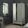 Premier Collection Whitby Scandi Oak & Soft Grey Double Wardrobe