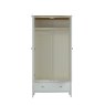 Premier Collection Whitby Scandi Oak & Soft Grey Double Wardrobe