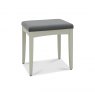 Premier Collection Whitby Soft Grey Stool - Gun Metal Velvet