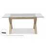 Premier Collection Turin Aged Oak Glass Top Dining Table