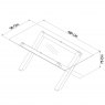 Premier Collection Turin Aged Oak Glass Top Dining Table