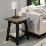 Signature Collection Camden Weathered Oak & Peppercorn Lamp Table