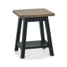 Signature Collection Camden Weathered Oak & Peppercorn Lamp Table