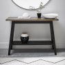 Signature Collection Camden Weathered Oak & Peppercorn Console Table With Shelf