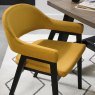 Signature Collection Camden Peppercorn Upholstered Arm Chair in Dark Mustard Velvet Fabric (Pair)