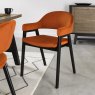 Signature Collection Camden Peppercorn Upholstered Arm Chair in a Rust Velvet Fabric (Pair)