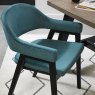 Signature Collection Camden Peppercorn Upholstered Arm Chair in an Azure Velvet Fabric (Pair)