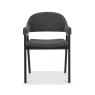 Signature Collection Camden Peppercorn Upholstered Arm Chair in a Dark Grey Fabric (Pair)