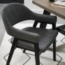 Signature Collection Camden Peppercorn Upholstered Arm Chair in a Dark Grey Fabric (Pair)