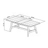 Signature Collection Camden Rustic Oak 4 - 6 Seater Dining Table