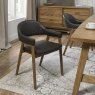Signature Collection Camden Rustic Oak Upholstered Arm Chair in an Old West Vintage Fabric (Pair)