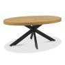 Bentley Designs Ellipse Rustic Oak Large Coffee Table- front anglle shot